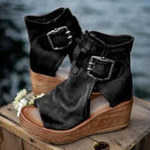 Vintage Fischmaul-Sandalen